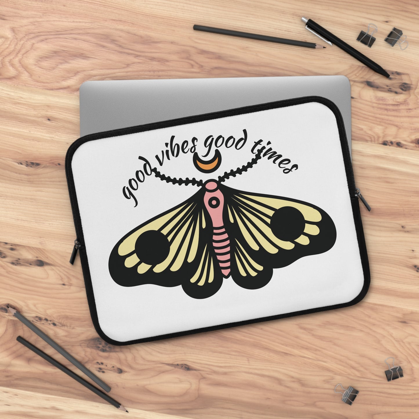 good vibes good times laptop sleeve