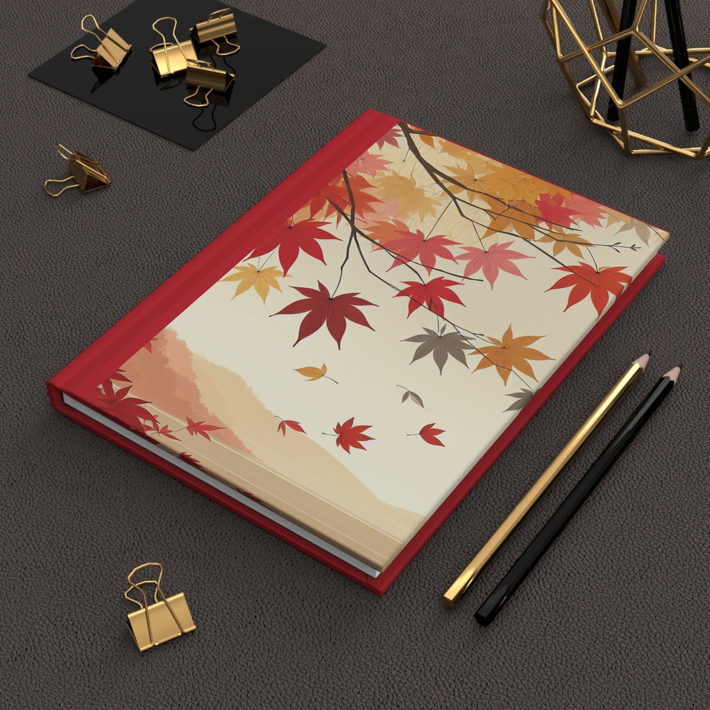 Fall Leaves Hardcover Journal