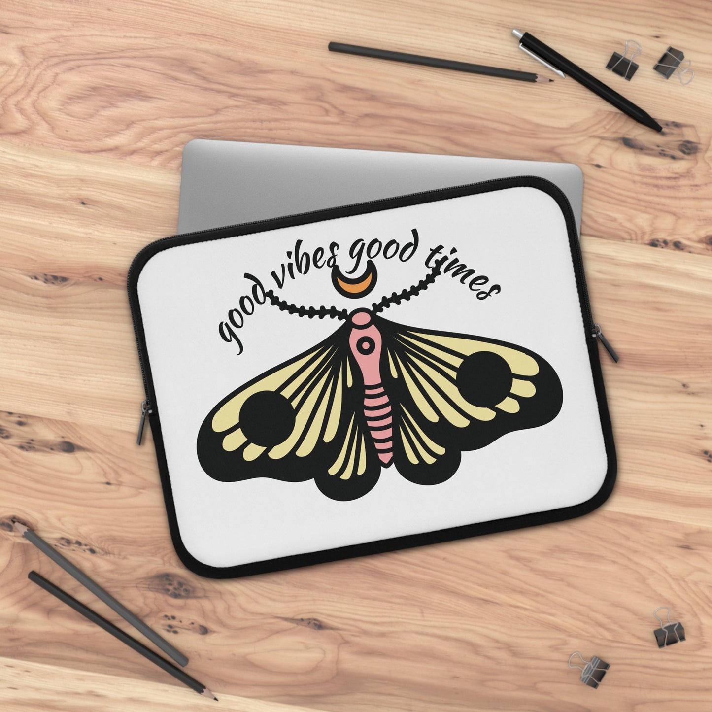 good vibes good times laptop sleeve