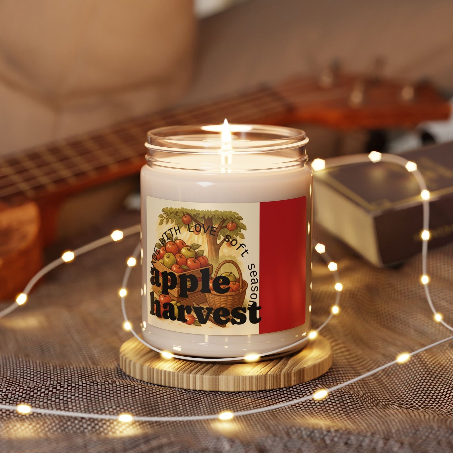 Apple Harvest Scented Soy Candle - 9oz Fragrant Home Decor